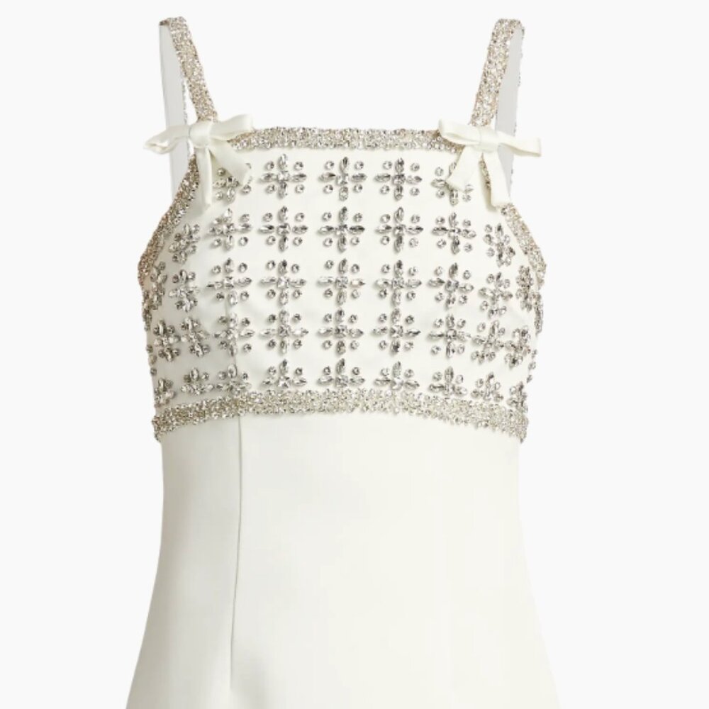 Rebecca Vallance  Lia Embellished Crêpe Minidress - Size 2